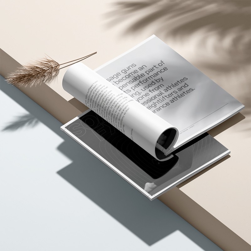 健身科技按摩槍展示產(chǎn)品宣傳畫冊設(shè)計(jì)案例鑒賞